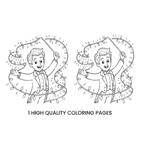 Christmas Lights Conductor Coloring Books