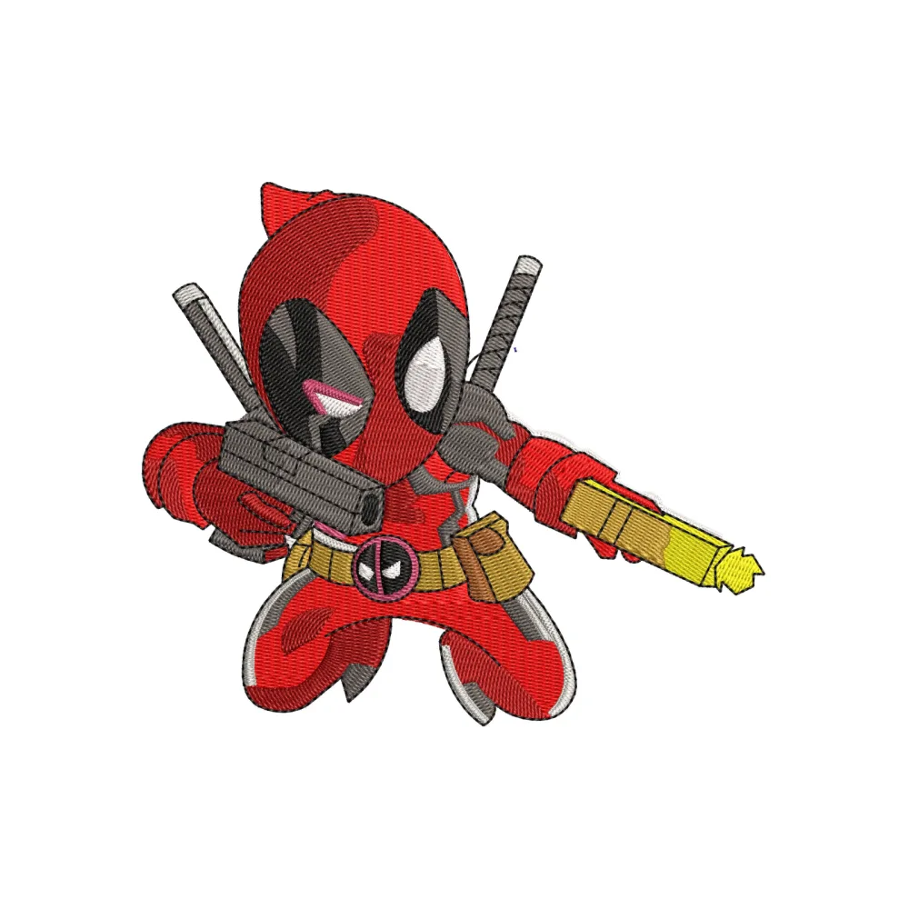 Hero Cartoon Embroidery Design