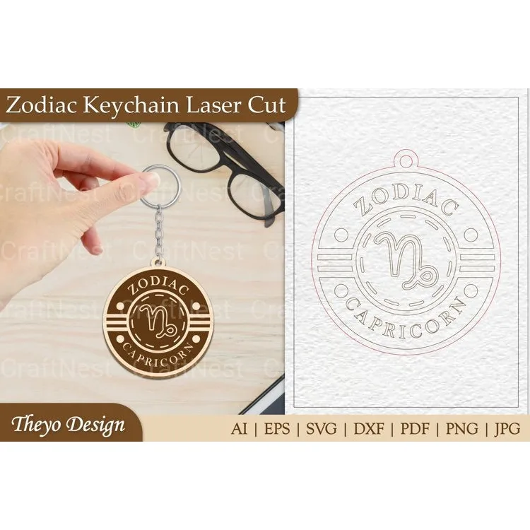 Zodiac Keychain SVG Collection