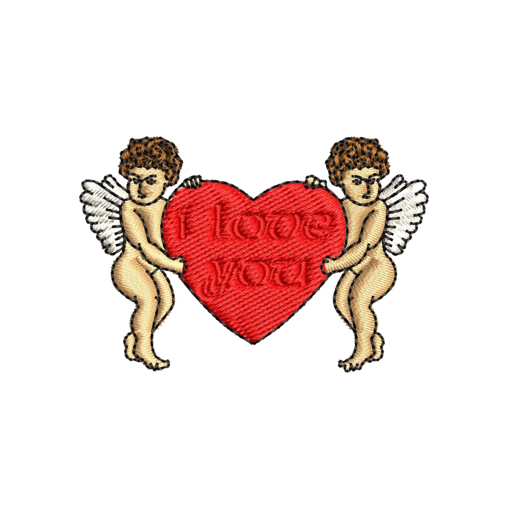 Cherubs Embroidery Design