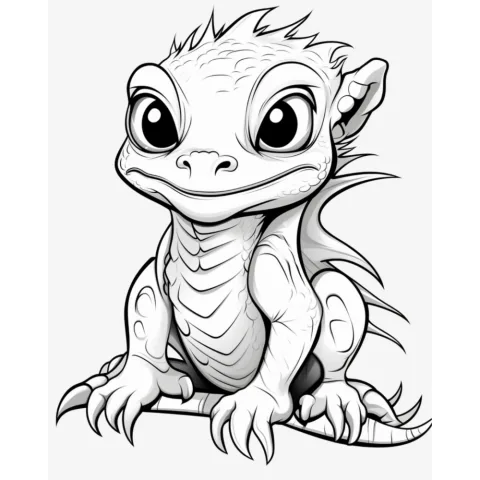 Cute Baby Dinosaur Coloring Pages
