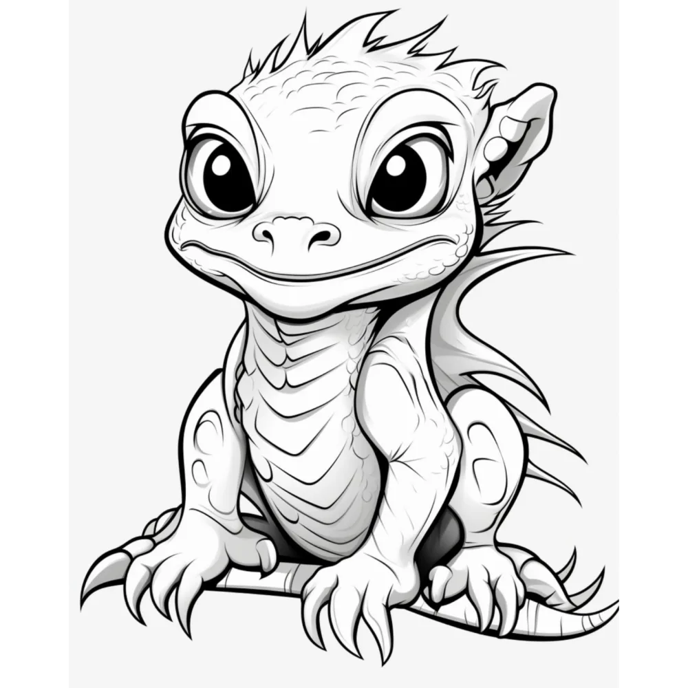 Cute Baby Dinosaur Coloring Pages