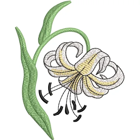 Flower Butterfly Embroidery Design