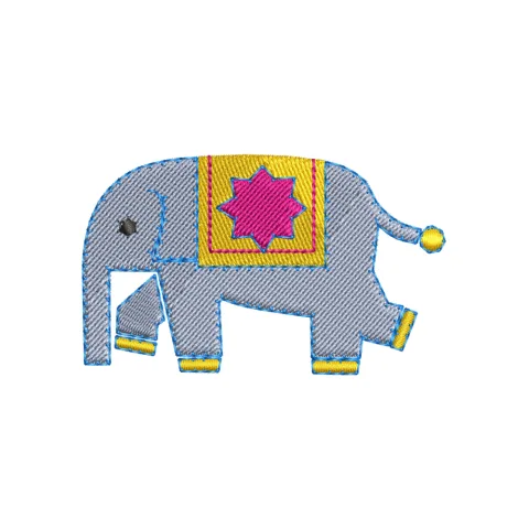 Indian Elephant Embroidery Design