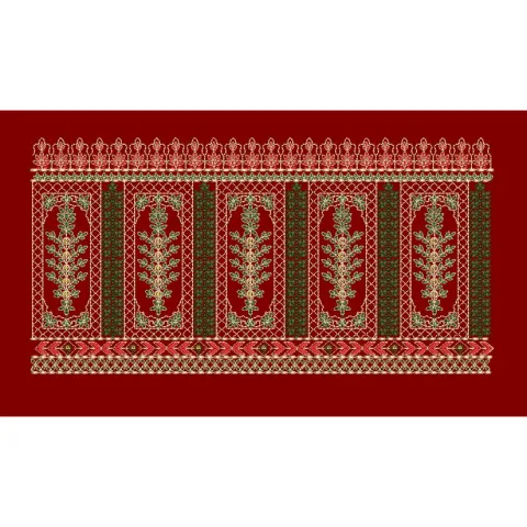 Arched Palace Tree Border Embroidery Design