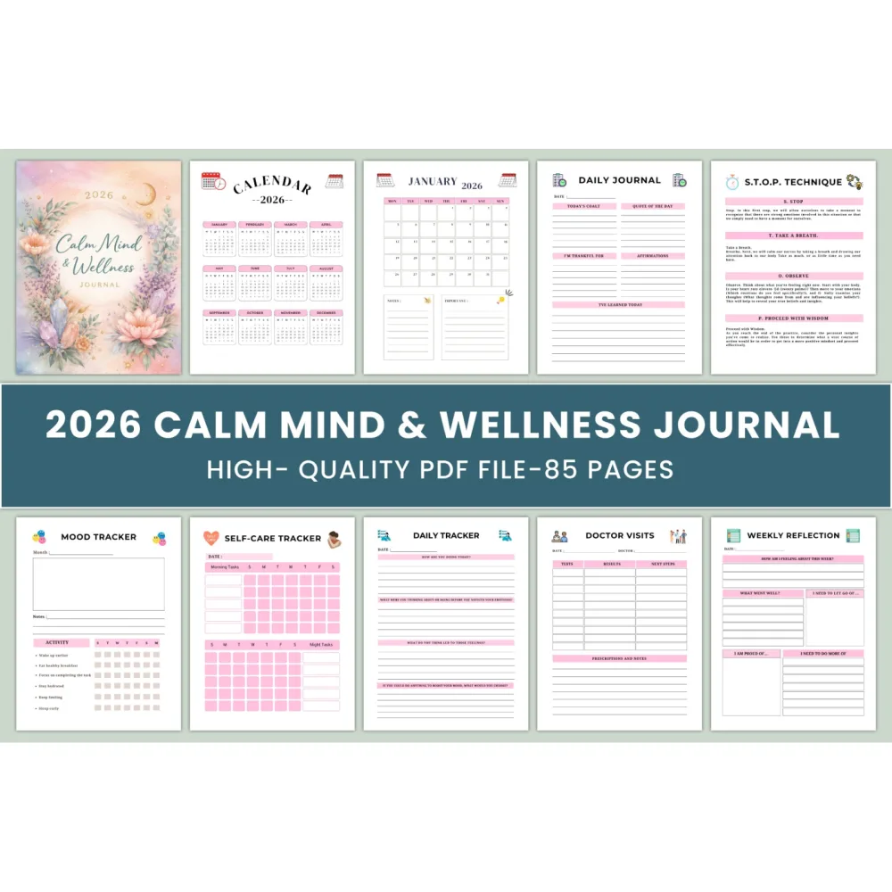 Calm Mind Wellness Journal