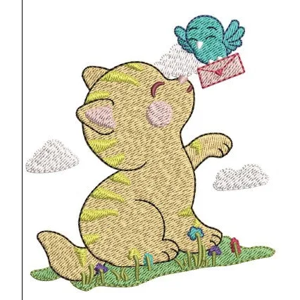 Cat Embroidery Design