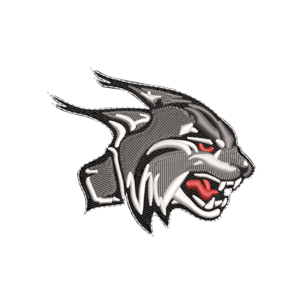 Wild Cat Head Embroidery Design