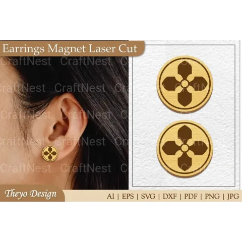 Earrings Magnet from Earrings Magnet SVG