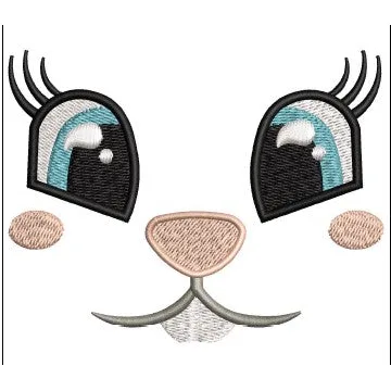 Cat Eyes Embroidery Design