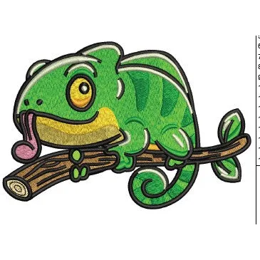 Chameleons Embroidery Design