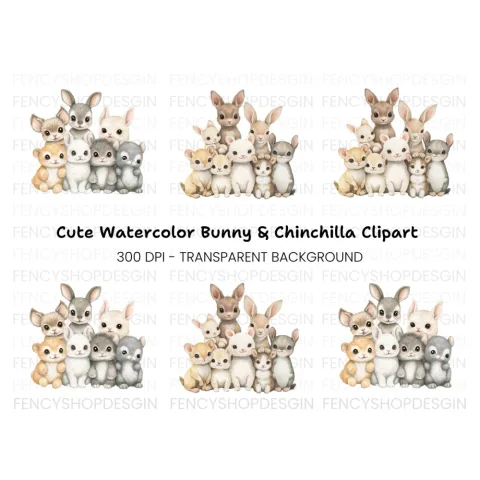 Adorable Baby Forest Animals Clipart Bundle