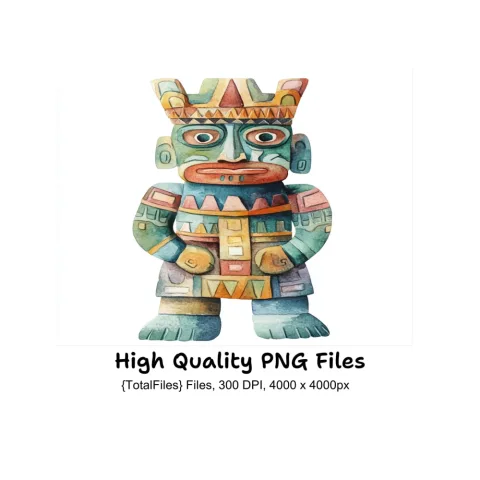 Tribal Totem Pole Clipart Bundle
