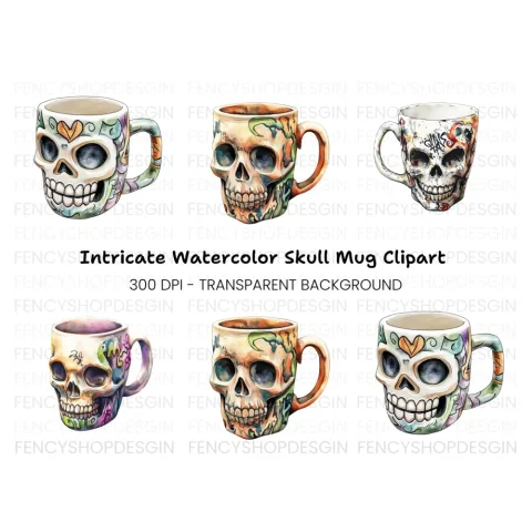 Skull Clipart Bundle