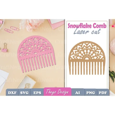 Comb Snowflake SVG Bundle