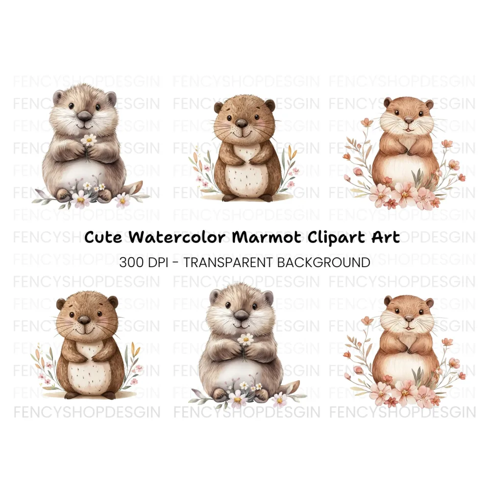 Cute Otter Clipart Bundle