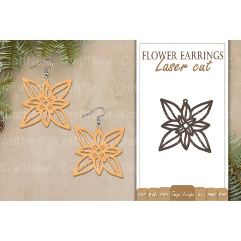 Earrings Flower SVG Bundle