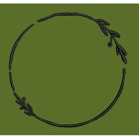 Leaf Wreath Embroidery Design