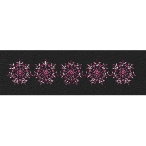Golden & Red Flower Floral Border Embroidery Design