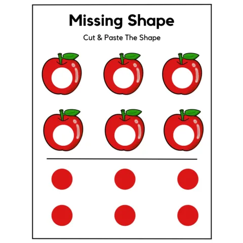 Missing Shape Cut and Paste Worksheets