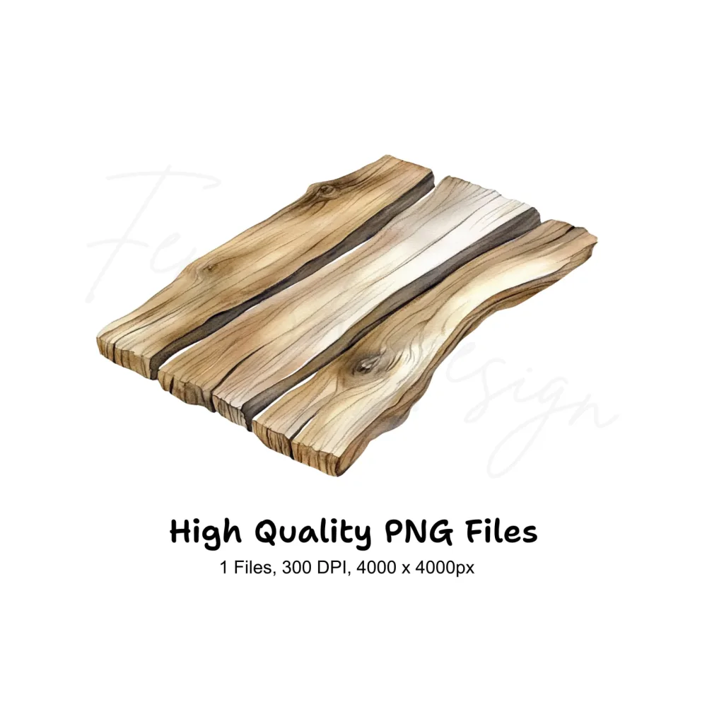 Weathered Wooden Boards Clipart Bundle