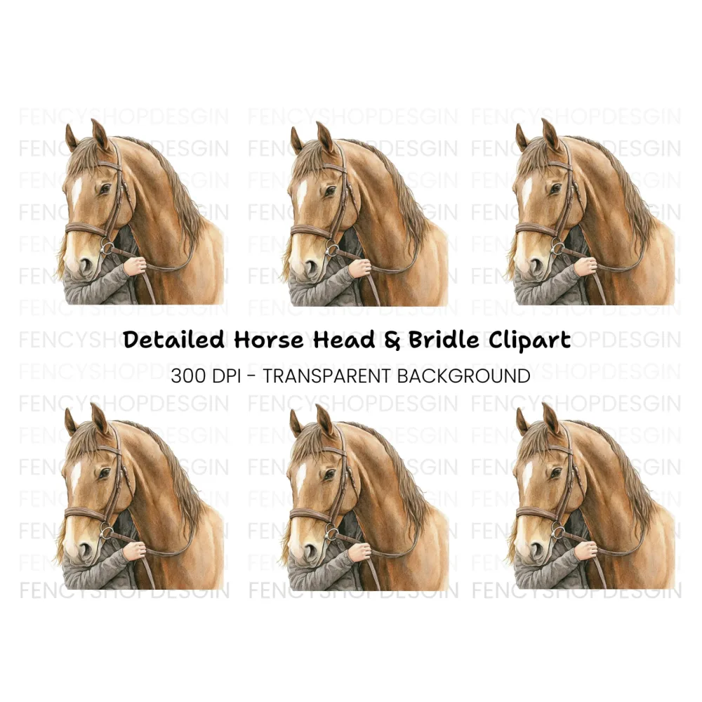 Majestic Horse Head Clipart Bundle
