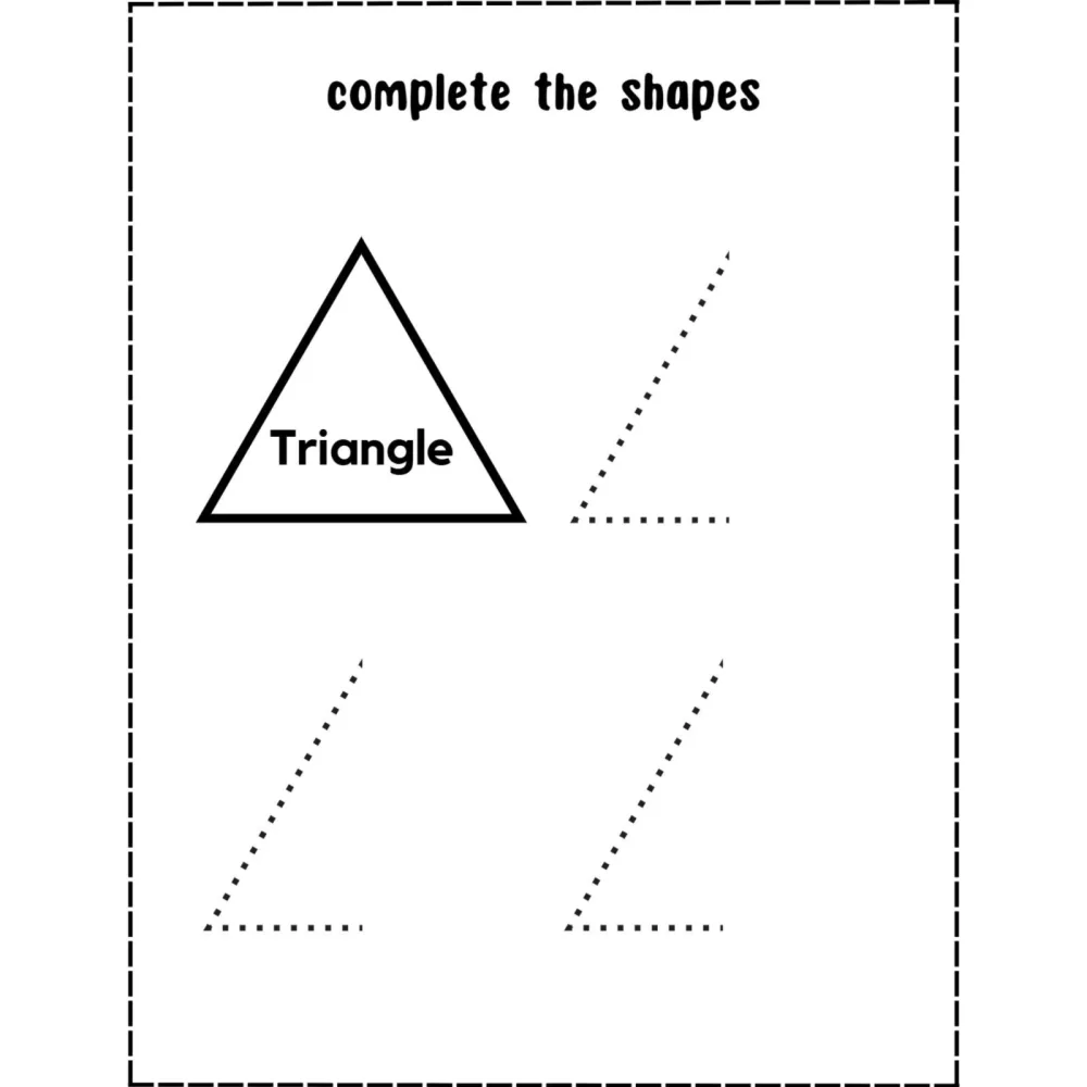 Complete the Shapes Tracing Worksheets