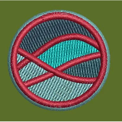 Interwoven Circular Waves Embroidery Design