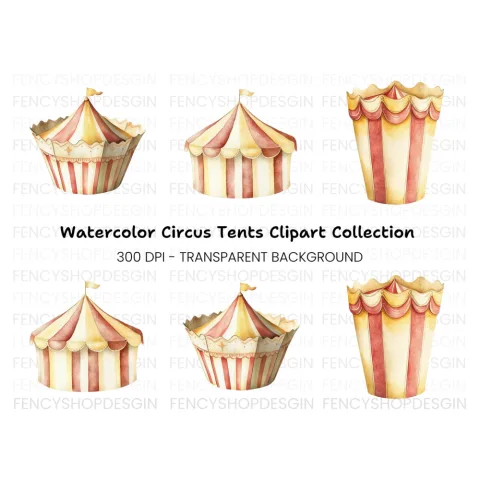 Circus Tent Clipart Bundle