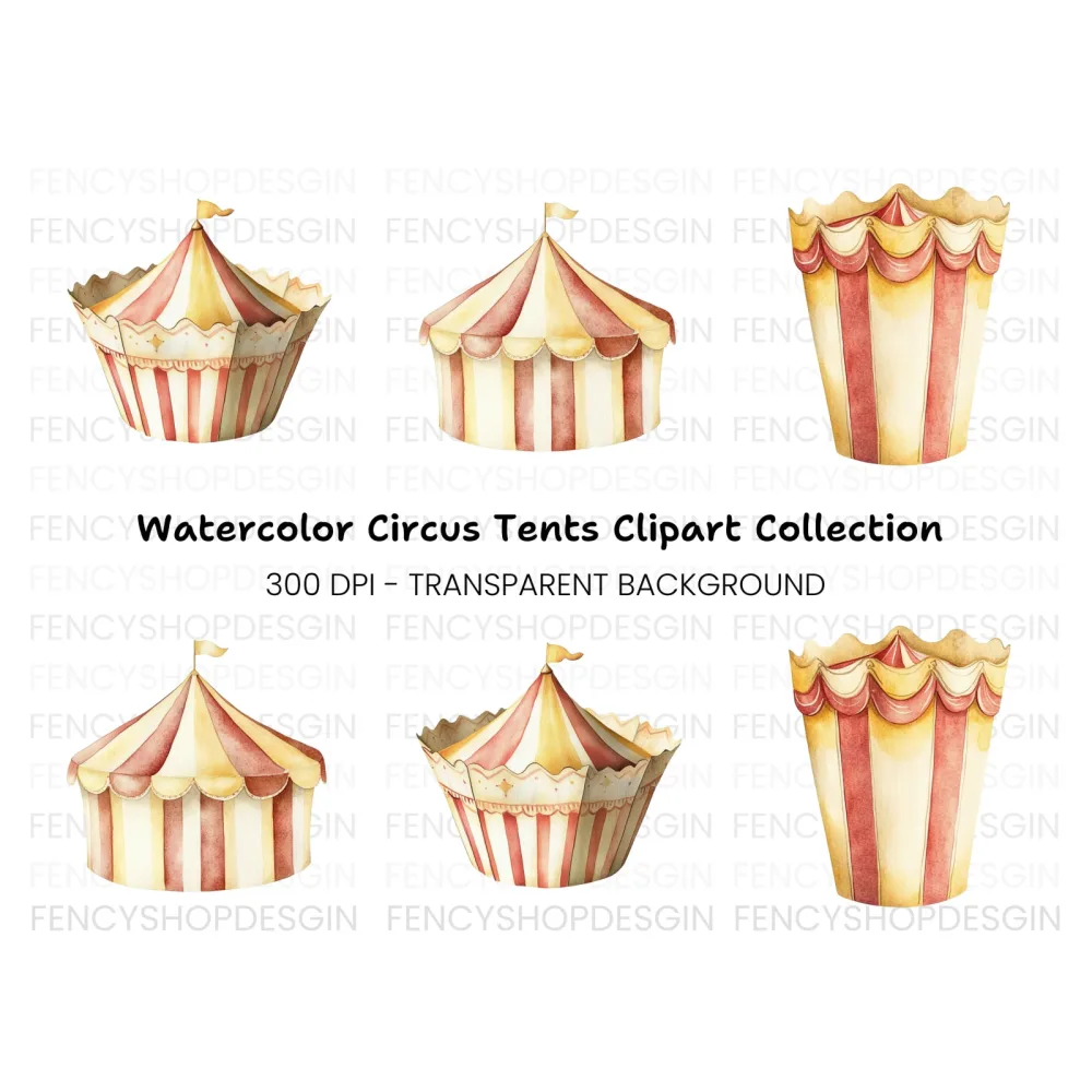 Circus Tent Clipart Bundle
