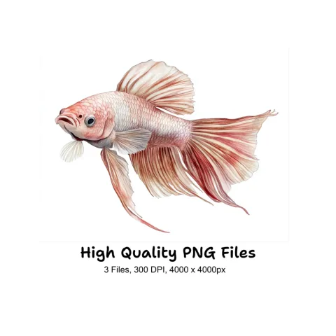 Vibrant Betta Fish Clipart Bundle