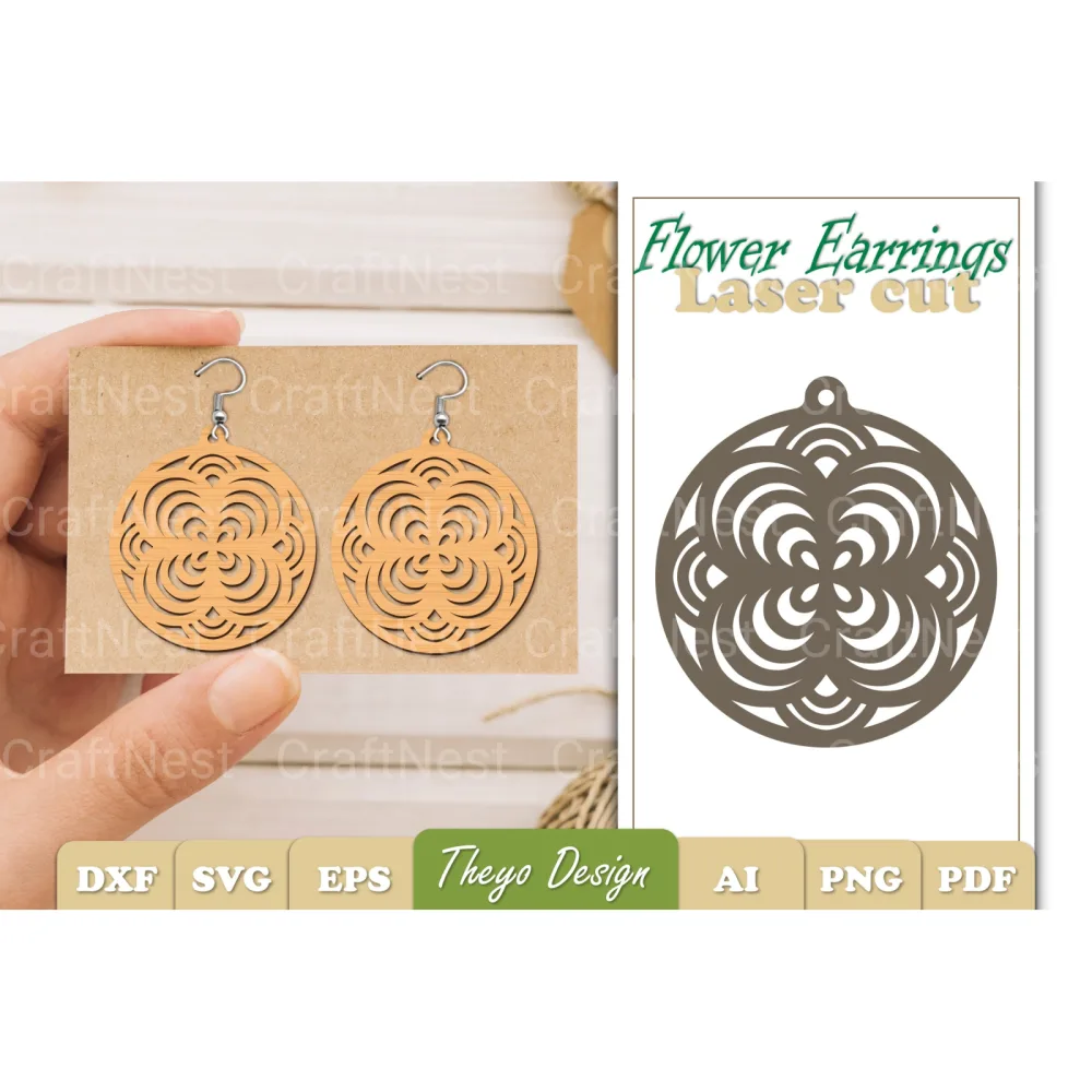 Earrings Flower SVG Bundle