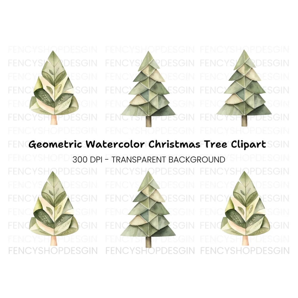 Abstract Tree Clipart Bundle