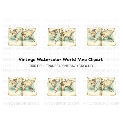 World Map Clipart Bundle