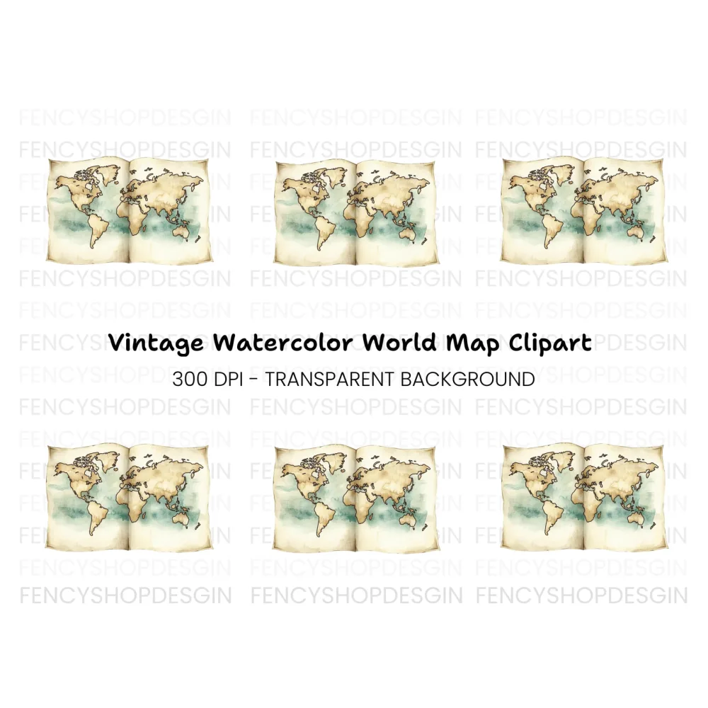 World Map Clipart Bundle