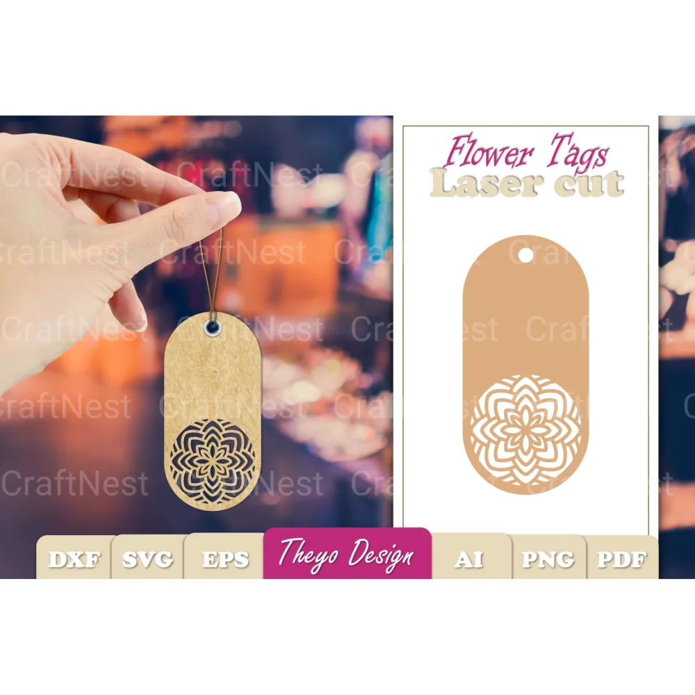 Flower Tags SVG Bundle