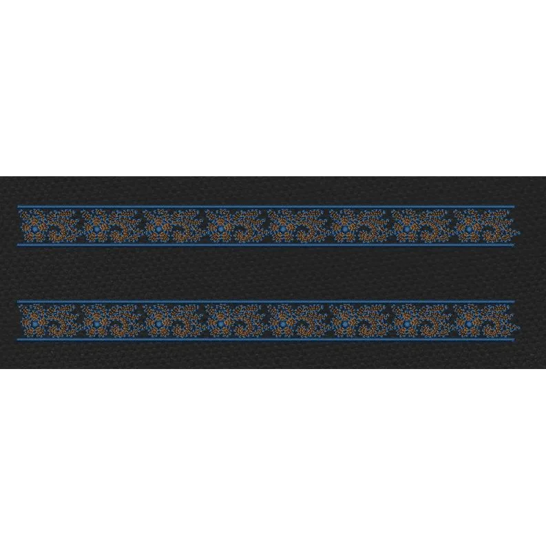 Intricate Floral Scroll Border Embroidery Design