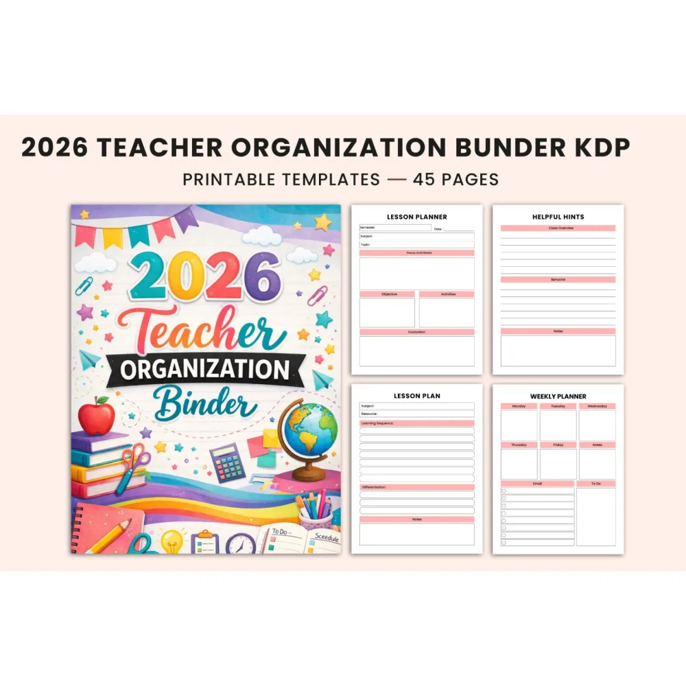 Teacher Organization Binder Planner