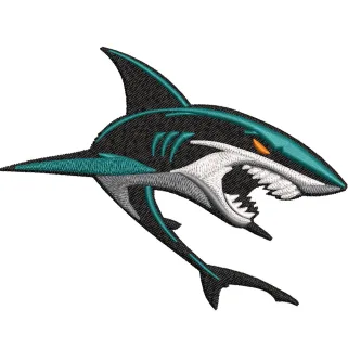 Shark Embroidery Design