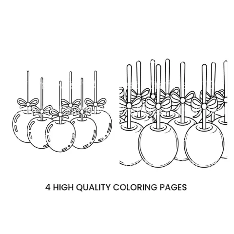 Caramel Apples Delight Coloring Books