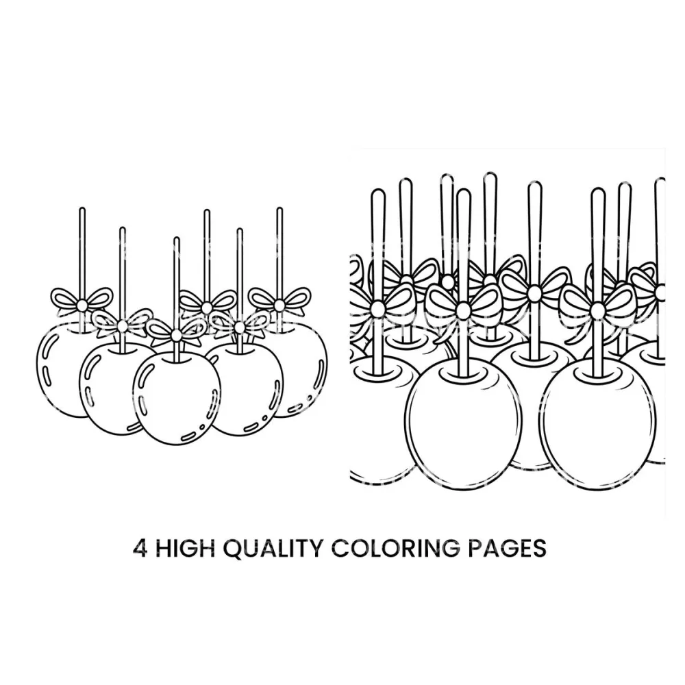 Caramel Apples Delight Coloring Books