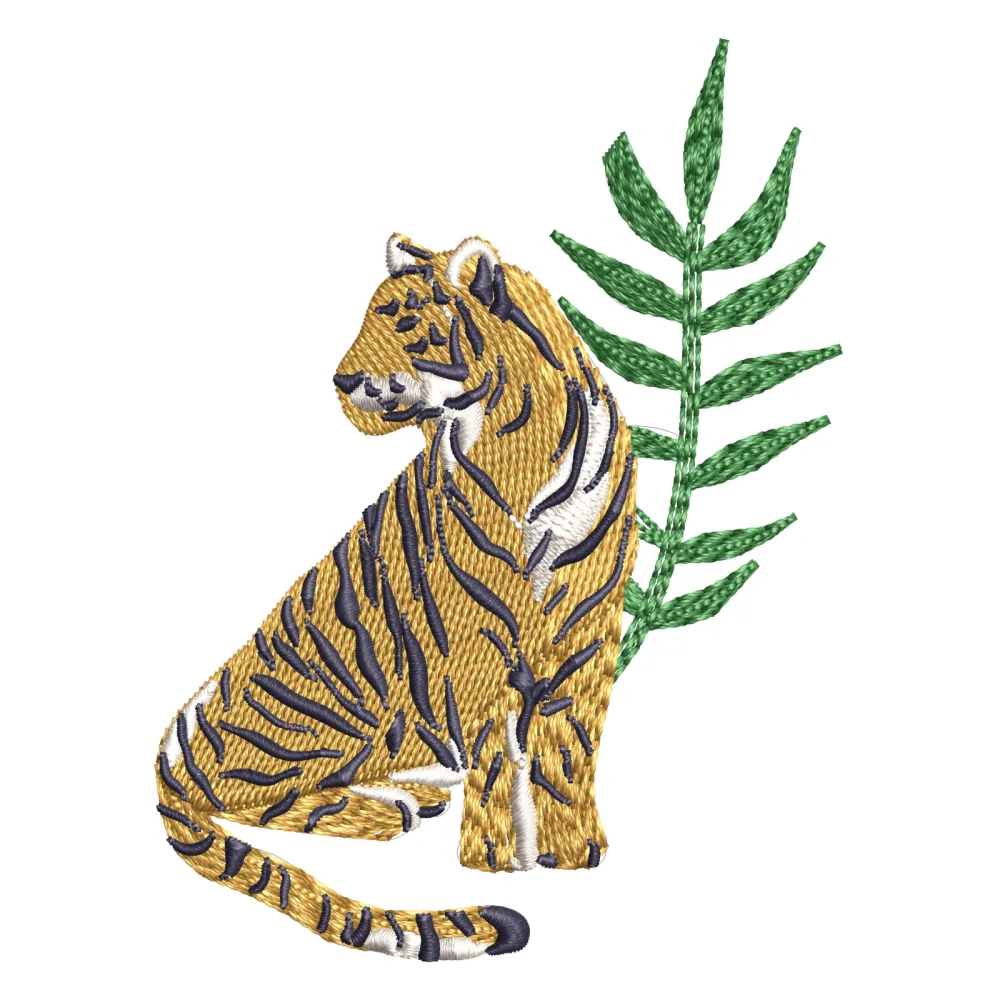 Lion Of Asia Embroidery Design