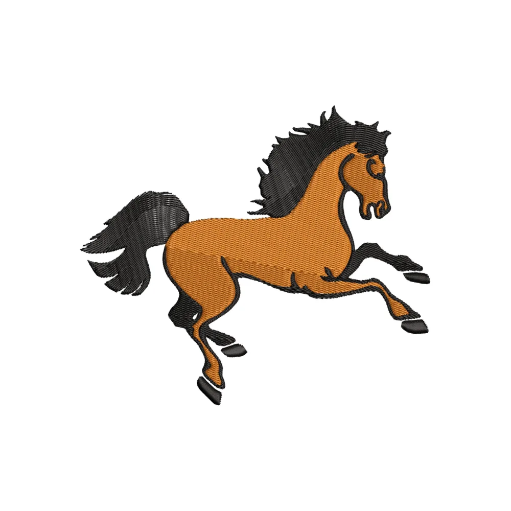 Running Horse Embroidery Design