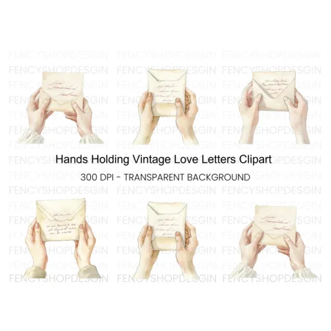 Vintage Letters Clipart Bundle