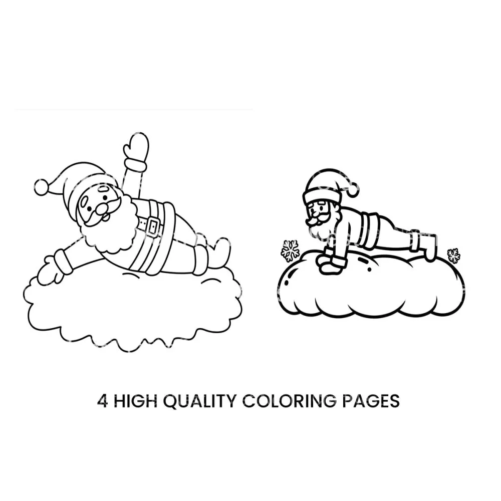 Santa Claus on Snow Coloring Books