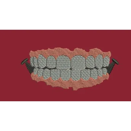 Dental Silhouette Embroidery Design