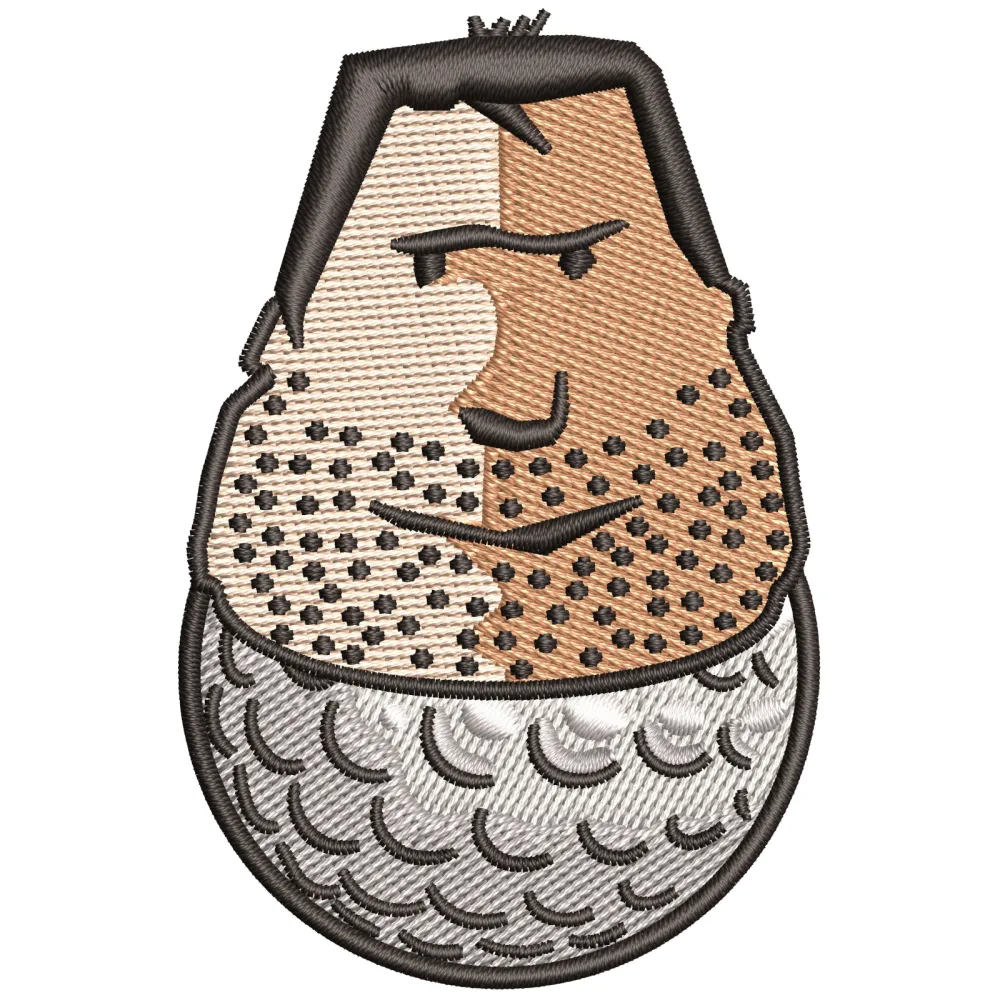 Golf Ballman Embroidery Design