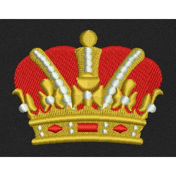 Crown Imperial Red Embroidery Design