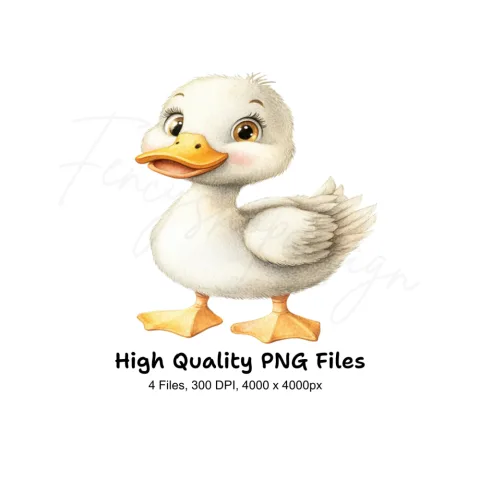 Cute Baby Ducklings Clipart Bundle
