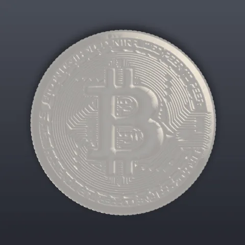 Bitcoin Logo 3D Print STL File